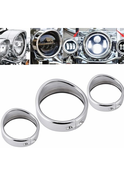 Harley Touring Road King Electra Glide Softail Fld/flh Bölüm 7in Ring+4.5in LED Sis Lambası (Yurt Dışından) fırsatları
