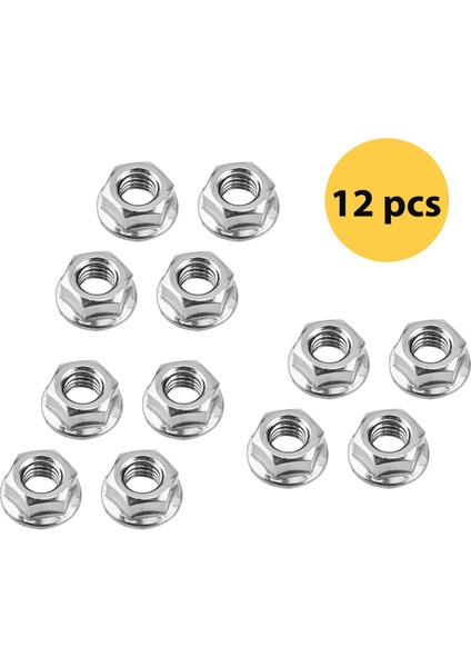 12 Paket M 12 Tırtıklı Flanş Altıgen Somun, M12-1.75MM Altıgagon Flanş Fındık, Dıy Ev Mekanizması Için Kilitli Somun (Yurt Dışından) modelleri