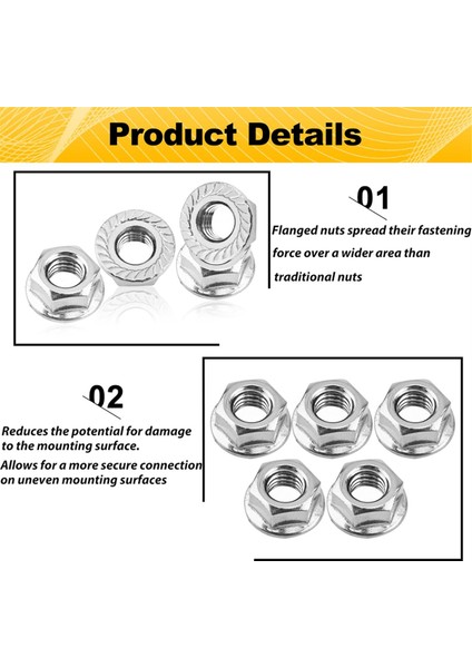 12 Paket M 12 Tırtıklı Flanş Altıgen Somun, M12-1.75MM Altıgagon Flanş Fındık, Dıy Ev Mekanizması Için Kilitli Somun (Yurt Dışından) indirimleri