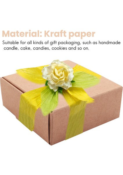 Kağıt El Yapımı Sabun Kutusu Kahverengi Kağıt Şeker/aksesuar Kutusu Kraft Kağıt Diy Hediye Paketleme Kutusu (50PCS) (Yurt Dışından) fiyatları