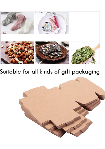 Kağıt El Yapımı Sabun Kutusu Kahverengi Kağıt Şeker/aksesuar Kutusu Kraft Kağıt Diy Hediye Paketleme Kutusu (50PCS) (Yurt Dışından) modelleri
