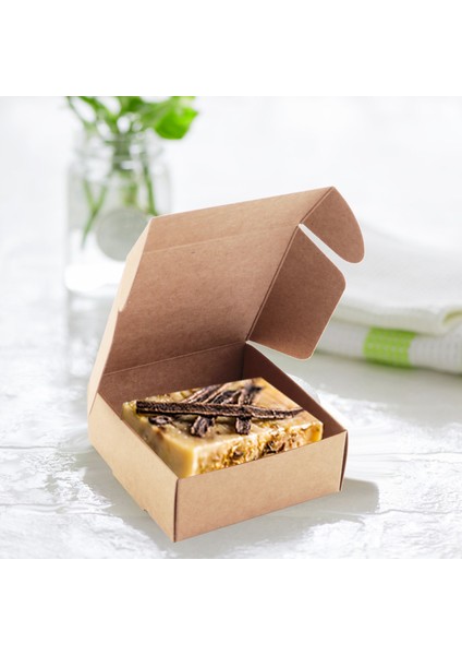 Kağıt El Yapımı Sabun Kutusu Kahverengi Kağıt Şeker/aksesuar Kutusu Kraft Kağıt Diy Hediye Paketleme Kutusu (50PCS) (Yurt Dışından) indirimleri