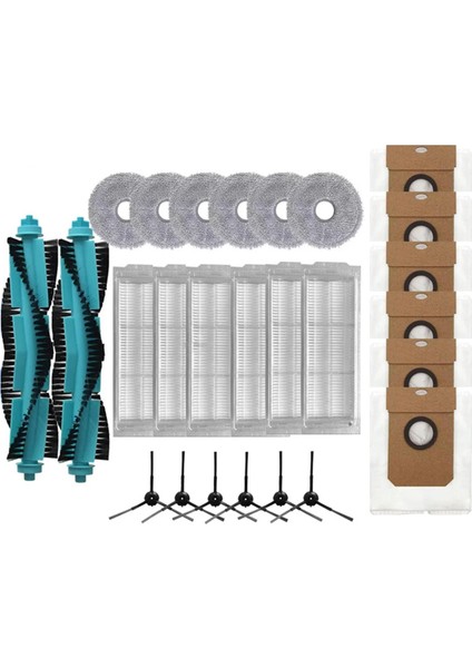 Cecotec Conga Için Aksesuar Kiti 11090 Spin Devrimi Vakum Yedek Parçaları Ana Yan Fırça Fırter Paspas Toz Çantası (Yurt Dışından)