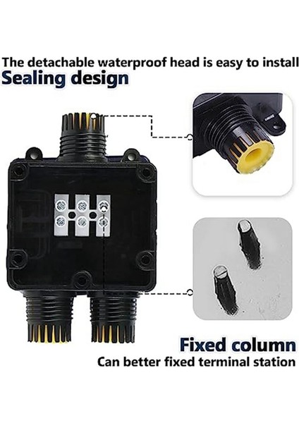 4pcs Su Geçirmez Kavşak Kutusu 3 Yolu, IP68 Çap Için Harici Su Geçirmez Elektrik Kavşağı Kutusu 5mm -15MM Telli (Yurt Dışından) fiyatları