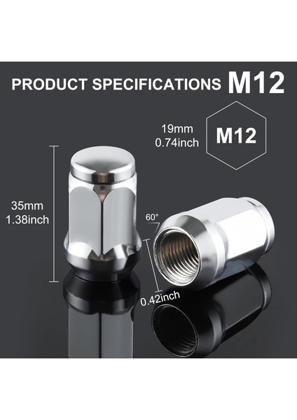 M14X1.5 Tekerlek Pabuç Somunları, Tek Parçalı Tasarım Şişkinlik Meşe Palamudu Pabucu Somun (Yurt Dışından) fiyatları