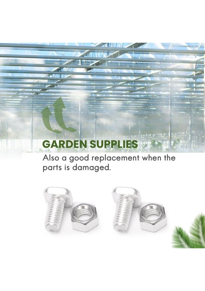 100 Pcs M6X12MM Sera Fındık ve Cıvatalar Kare Kafa Cıvataları Fındık Sera Onarım Kiti Yedek Bahçe Malzemeleri (Yurt Dışından) fiyatları