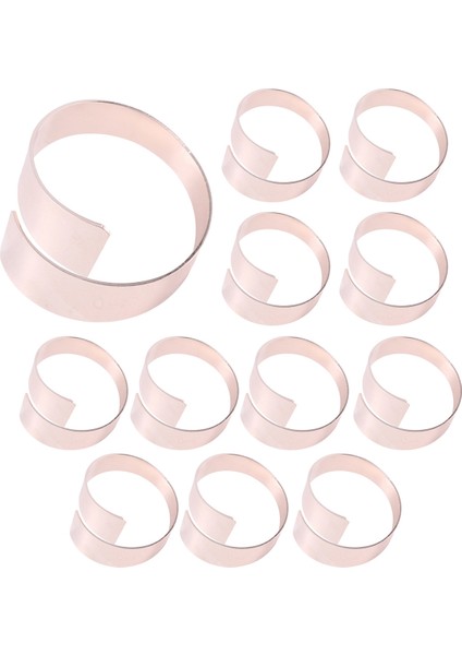 12 Adet Gül Altın Metal Masa Dekoru Peçete Halka Tutucu Düğün Ayarı Için Yay, Paskalya Yemeği, Sevgililer Günü (Yurt Dışından) fiyatları