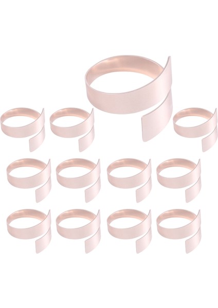 12 Adet Gül Altın Metal Masa Dekoru Peçete Halka Tutucu Düğün Ayarı Için Yay, Paskalya Yemeği, Sevgililer Günü (Yurt Dışından) modelleri