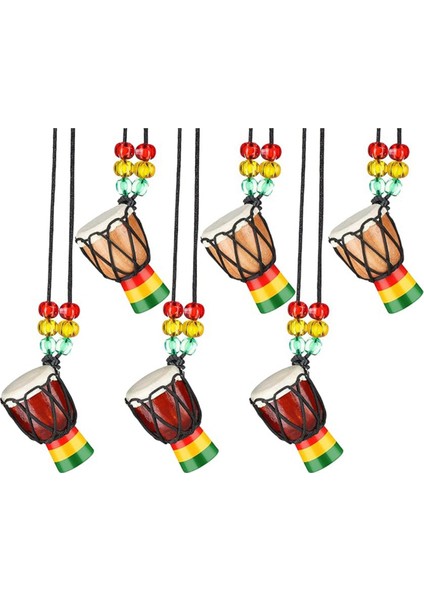Enstrüman Kolyeler, Djembe Davul, Mini Kolye, Afrika Davul, Ahşap Klasik El Davulları, Kolye Davulları ve Perküsyon (Yurt Dışından)