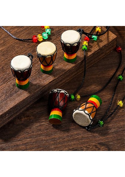 Enstrüman Kolyeler, Djembe Davul, Mini Kolye, Afrika Davul, Ahşap Klasik El Davulları, Kolye Davulları ve Perküsyon (Yurt Dışından) modelleri