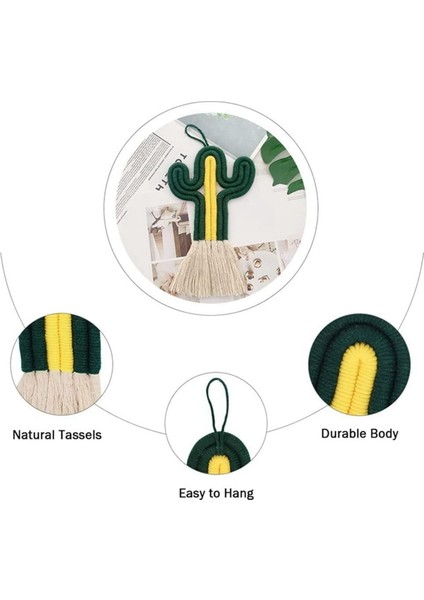 Süsleme Kaktüs Oda-Decor Püskül Dokuma Duvar Asılı Sevimli Kreş Duvar Dekor Hediye Sevimli Salıncak Araba Kolye Mavi (Yurt Dışından) modelleri