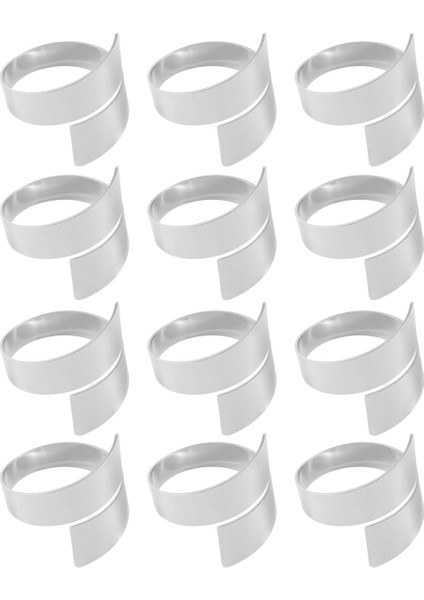 12 Adet Çelik Renkli Metal Masa Dekoru Peçete Halka Tutucu Düğün Ayarı Için Yay, Paskalya Yemeği, Sevgililer Günü (Yurt Dışından) modelleri