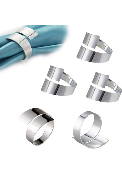 12 Adet Çelik Renkli Metal Masa Dekoru Peçete Halka Tutucu Düğün Ayarı Için Yay, Paskalya Yemeği, Sevgililer Günü (Yurt Dışından) fırsatları