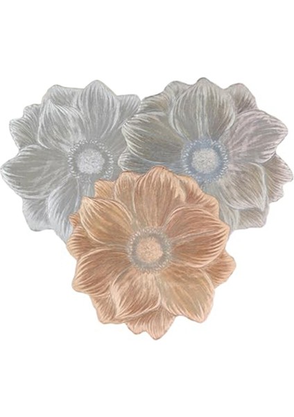 Yemek Masası Için Lotus Şeklindeki Isıya Dayanıklı Placemat, Zarif Masa Dekoru, 3 Paket (Yurt Dışından)