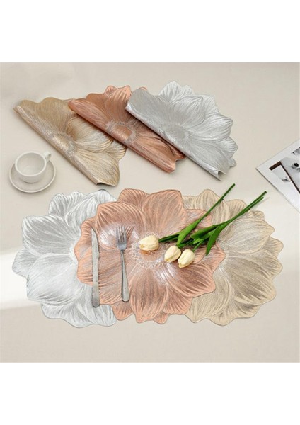 Yemek Masası Için Lotus Şeklindeki Isıya Dayanıklı Placemat, Zarif Masa Dekoru, 3 Paket (Yurt Dışından) fiyatları