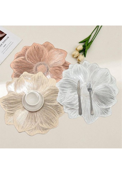 Yemek Masası Için Lotus Şeklindeki Isıya Dayanıklı Placemat, Zarif Masa Dekoru, 3 Paket (Yurt Dışından) modelleri