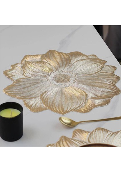 Yemek Masası Için Lotus Şeklindeki Isıya Dayanıklı Placemat, Zarif Masa Dekoru, 3 Paket (Yurt Dışından) fırsatları