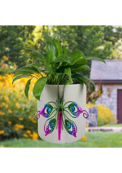 Saksı Dekorasyon Kolye Kelebek Yusufçuk Metal Yeşil Kenar Süsleri Saksı Boyalı Bitki Dekorasyonu B (Yurt Dışından) fırsatları