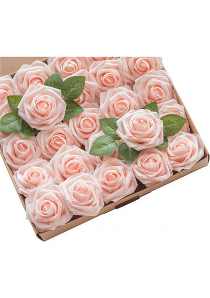 25PCS Yapay Gül Çiçekleri Yapay Görünümlü Güller Düğün Buketleri Centerpieces Gelin Duş Partisi Ev Dekor, B (Yurt Dışından)