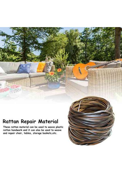 Kahve Gradyan Düz Sentetik Rattan Dokuma Malzemesi Örgü ve Onarım Sandalyesi Için Plastik Rattan Sentetik Rattan (Yurt Dışından) fırsatları