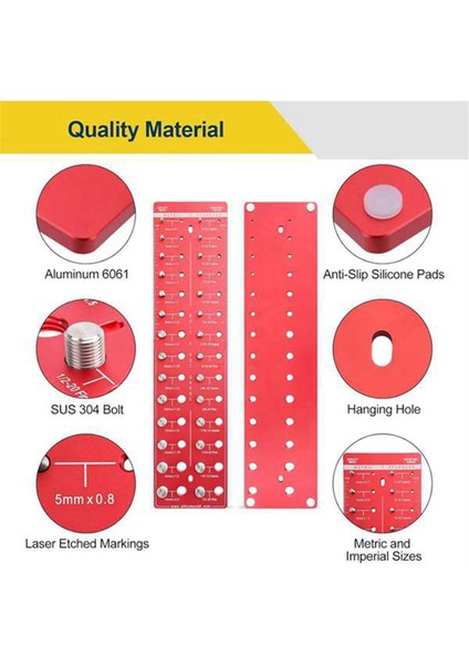 Iplik Damalı, Somun ve Cıvata Diş Denkleyicisi 14 Metrik 14 Standart Boyutu, Yüzey Göstergesi ile Iplik Göstergesi, Somun ve Cıvata Için (Yurt Dışından) modelleri