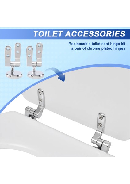 Alaşımlı Yedek Tuvalet Koltuğu Menteşeler Montajlar Tuvalet Aksesuarları Için Bağlantı Parçaları ile Krom Seti (Yurt Dışından) fırsatları