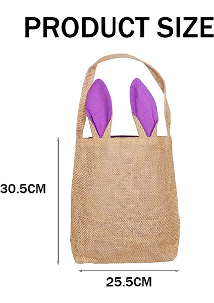 Paskalya Sepet Çantası - Bunny Tavşan Kulak Tasarımı - Bakkal Alışveriş Sepetleri Çocuk Partisi Hediye Çantaları Kahverengi Yeşil (Yurt Dışından) fiyatları
