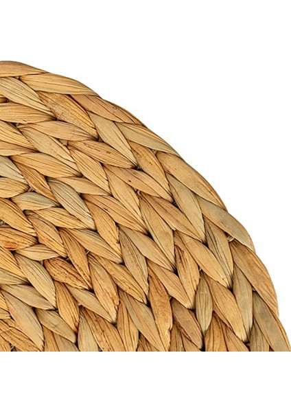 Yuvarlak Dokuma Rattan Placemats, Doğal Hasır Paspaslar, Su Sümbül Saman Örgülü Placemats, 6 Set (Yurt Dışından) indirimleri