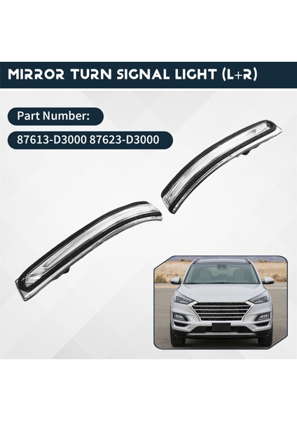 Hyundai Tucson 2016-2019 87613-D3000 87623-D3000 Için Dikiz Aynası Dönüş Sinyali Işığı (Yurt Dışından) fırsatları