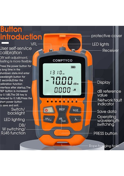 Comptyco AUA-M70 4 In1 Mini Optik Ölçer Görsel Hata Konumlandırıcı Ağ Kablo Testi Optik Fiber Test Cihazı 10MW -70DBM-+10DBM (Yurt Dışından) fırsatları
