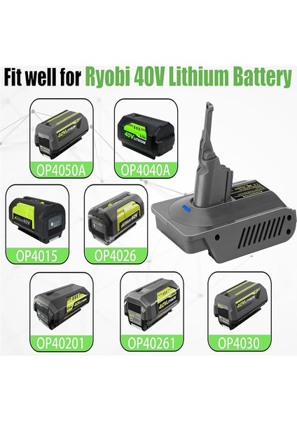 Ryobı 40V Için RYO40V7V8 Adaptörü Dyson V7 V8 Serisi Kablosuz Çubuk Vakum Süpürücü (Yalnızca Adaptör) (Yurt Dışından) fırsatları