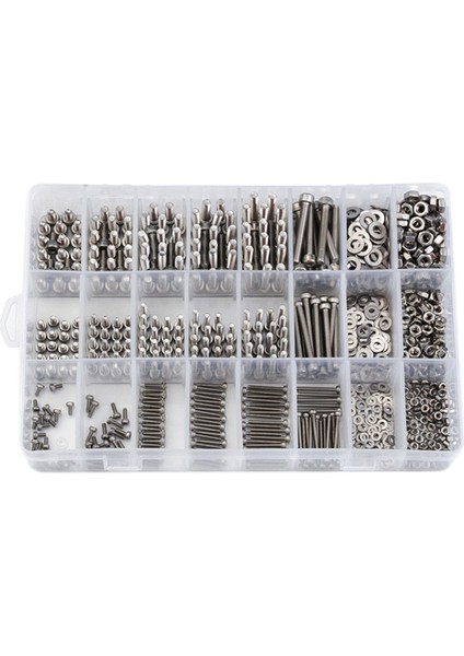 1080PCS M2/m3/m4 Paslanmaz Çelik Altıgen Soket Cıvatası ve Somunlar Set Bağlantı Elemanı Altıgen Soket Baş Kapak Vidaları 3pcs Fındık Anahtar Kiti (Yurt Dışından)