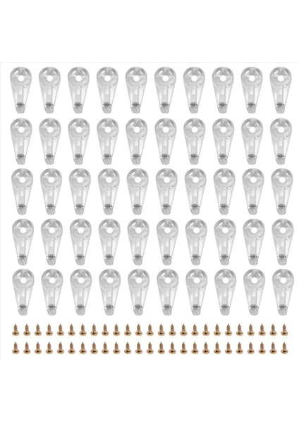 50 Çift Cam Tutucu Klipsler Kit Kabine Cam Klipsler 4mm Plastik Kapı Klipsleri Cam Dolap Kapılarını Sabitlemek Için Vidalı Klipsler (Yurt Dışından) modelleri