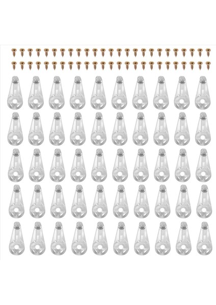 50 Çift Cam Tutucu Klipsler Kit Kabine Cam Klipsler 4mm Plastik Kapı Klipsleri Cam Dolap Kapılarını Sabitlemek Için Vidalı Klipsler (Yurt Dışından) indirimleri