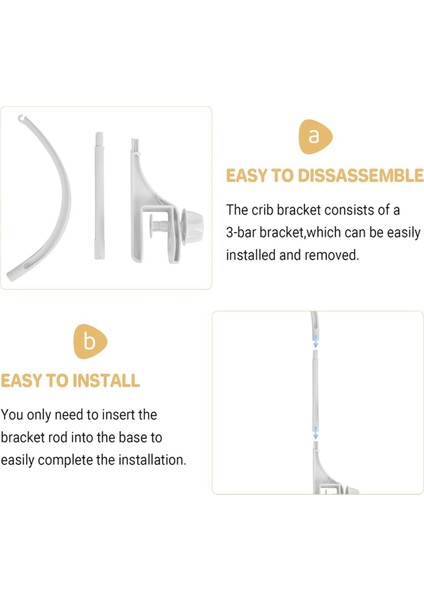 Bebek Beşik Mobil Tutucu, Çift Delikli Ayarlanabilir Yatak Çan Tutucu, Kurulumu Kolay, Güvenli ve Dayanıklı (Yurt Dışından) fiyatları