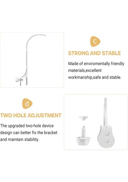 Bebek Beşik Mobil Tutucu, Çift Delikli Ayarlanabilir Yatak Çan Tutucu, Kurulumu Kolay, Güvenli ve Dayanıklı (Yurt Dışından) modelleri