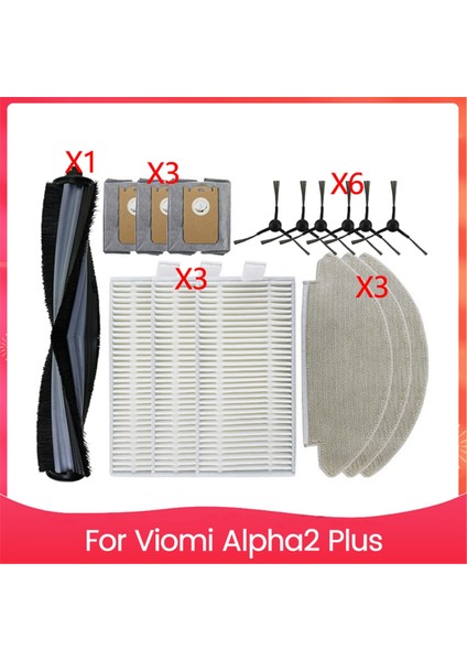 16PCS Fırça Paspas Bezi ve Filtre Kiti Viomi Alpha2 Artı Robot Elektrikli Süpürge Aksesuarları Yedek Parçalar (Yurt Dışından)