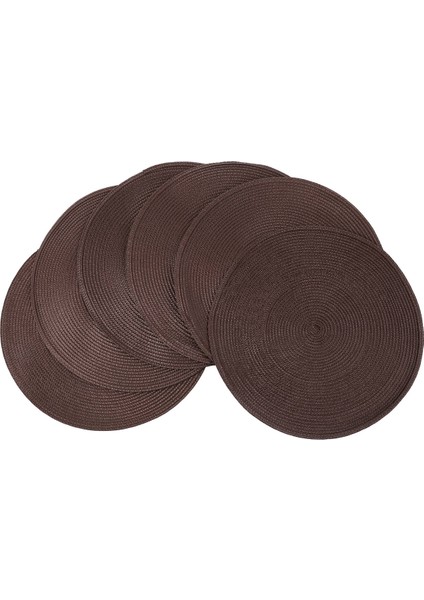 Yuvarlak Örgülü Placemats Yemek Masaları Için 6 Masa Paspasları Dokuma Yıkanabilir Kaymaz Yer Paspasları 15 Inç (Kahverengi) (Yurt Dışından) fiyatları