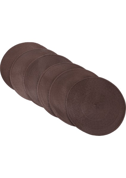 Yuvarlak Örgülü Placemats Yemek Masaları Için 6 Masa Paspasları Dokuma Yıkanabilir Kaymaz Yer Paspasları 15 Inç (Kahverengi) (Yurt Dışından) modelleri