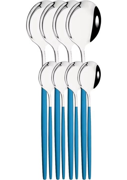 16 Parça Mavi Gümüş Yemek Takımı Paslanmaz Çelik Çatal Bıçak Takımı (Yurt Dışından) indirimleri