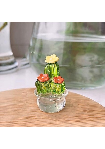 Kaktüs Figürinler Cam Minyatür Kaktüs Simülasyon Bitkileri Figürin Süsleri Masaüstü El Sanatları Ev Dekor (Yurt Dışından) fırsatları