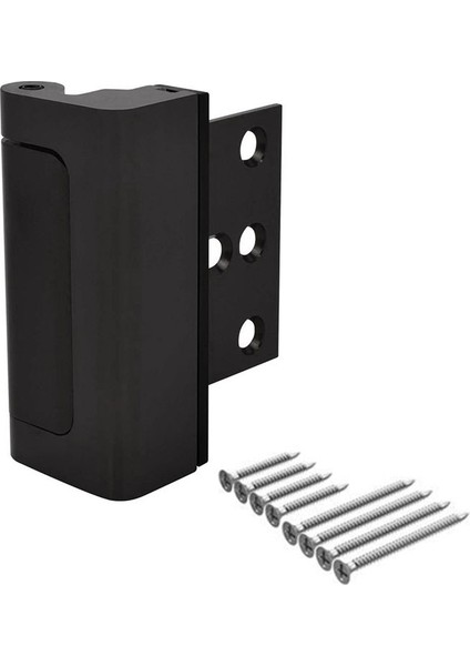 Kapı Takviye Kilidi, Gizlilik Kapı Mandal Yapısı 3 Inç Durdurma Çocuk Geçirmez Siyah (Yurt Dışından)