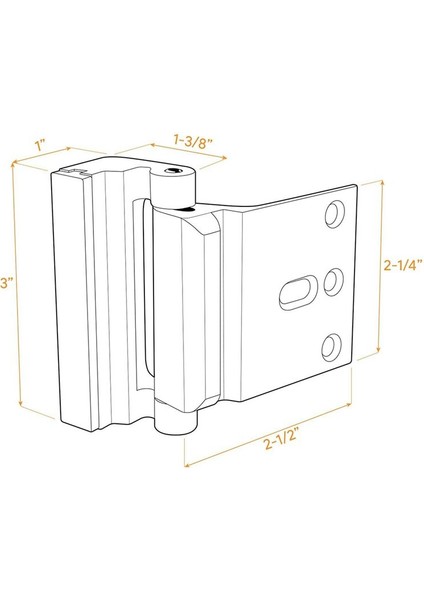 Kapı Takviye Kilidi, Gizlilik Kapı Mandal Yapısı 3 Inç Durdurma Çocuk Geçirmez Siyah (Yurt Dışından) fırsatları