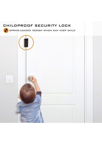 Kapı Takviye Kilidi, Gizlilik Kapı Mandal Yapısı 3 Inç Durdurma Çocuk Geçirmez Siyah (Yurt Dışından) indirimleri