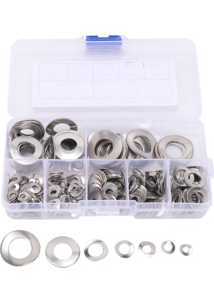 295 Pcs 304 Paslanmaz Çelik Yay 2 Dalga Yıkayıcı Conta Çiftlik Kiti (M3 M4 M5 M6 M8 M10 M12) (Yurt Dışından)
