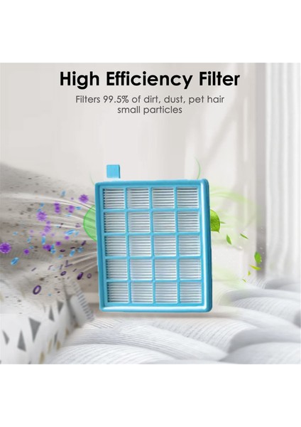 Philips Için 12PCS Hepa Filtresi FC8470 FC8471 FC8475 FC8630 FC8645 FC9320 FC9322 Vakum Süpürge Yedek Parçaları (Yurt Dışından) fırsatları