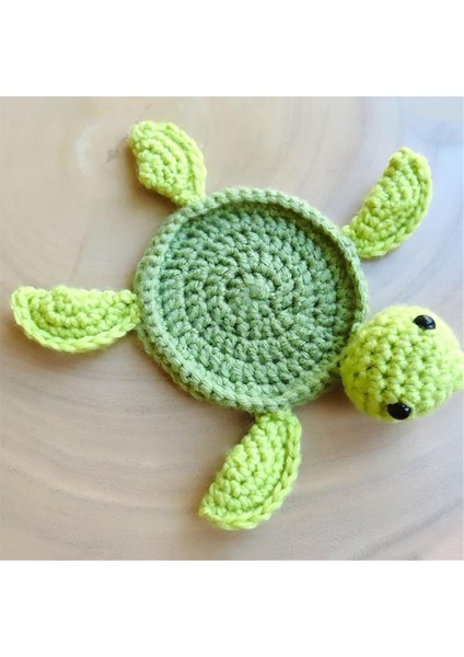 Içecekler Için Tığ Işi Kaplumbağa Bardak Altlıkları, Komik El Yapımı Tığ Işi Bardak Altlıkları, Kahve Için Sevimli Içecek Coaster, Masa Üstü Dekor (Yurt Dışından) fırsatları