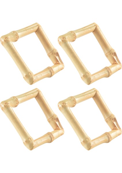 Ahşap Bambu Peçete Yüzükleri Seti 4, El Yapımı Rattan Doğal Peçete Tutucu Yüzük Masa Süslemeleri (Yurt Dışından) fiyatları