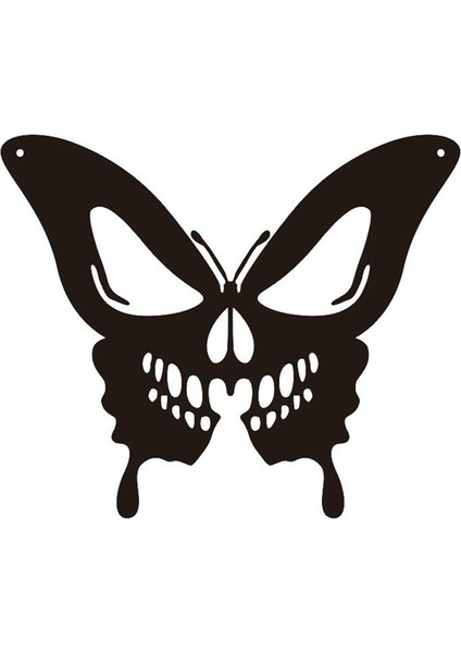 Kafatası Kelebek Metal Duvar Sanat Dekor Duvar Asma Plaklar Süsleme Demir Duvar Heykeli Iç Mekan Açık Ev C Için (Yurt Dışından)