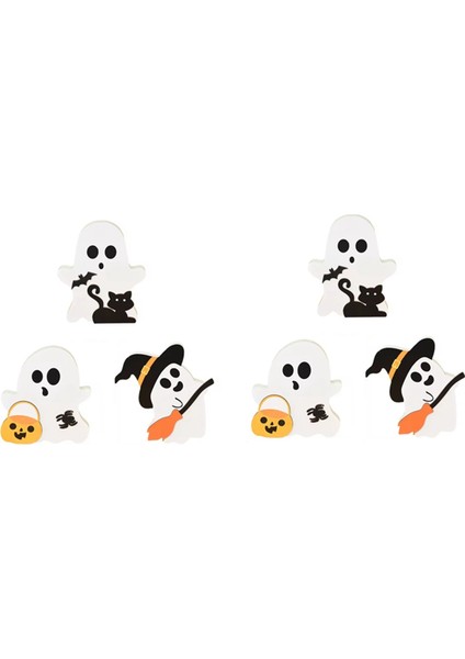 Cadılar Bayramı Ahşap Dekoratif Işaret Hayalet Bat Süpürge Süpürge Dekorasyon Iç Mutfak Masa Odası Dekorasyon (Yurt Dışından)